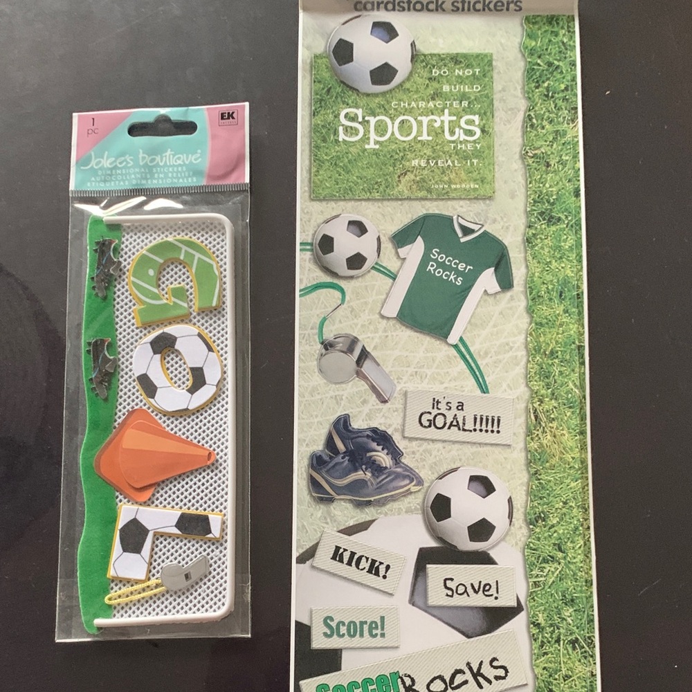 Soccer Themed Cardstock Stickers